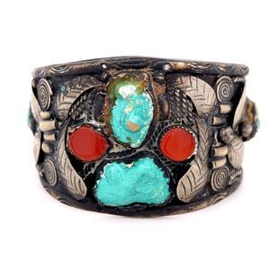 Huge Silver Plated Cuff